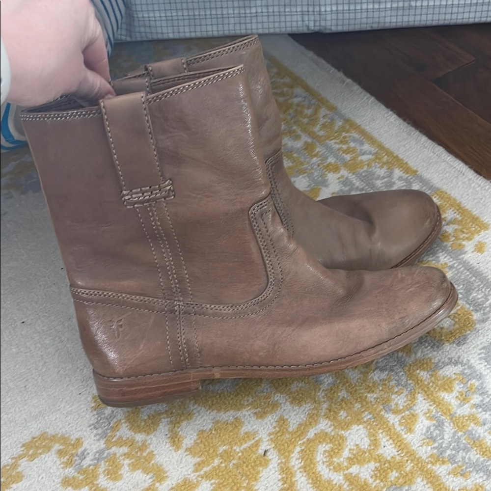 Brown Leather Ankle Boots